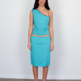 Core Midi Skirt - Blue