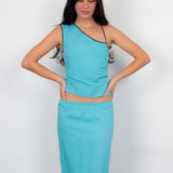 Core Midi Skirt - Blue