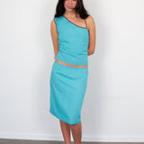 Core Midi Skirt - Blue